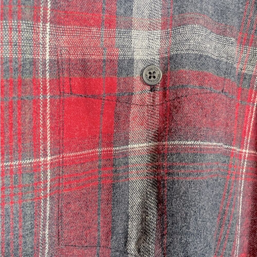 Weatherproof Shirt Mens XXL 2XL Hipster Plaid Flannel Long Sleeves Red Black - Picture 3 of 10